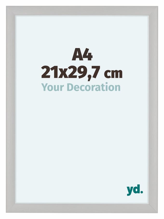Your Decoration - Fotolijst A4 21x 29,7 cm - MDF - Wit Houtnerf - Como