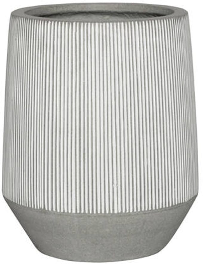 Pottery Pots - Plantenbak Harith High S - Ø40cm x H48cm - Indoor en Outdoor - White stripe