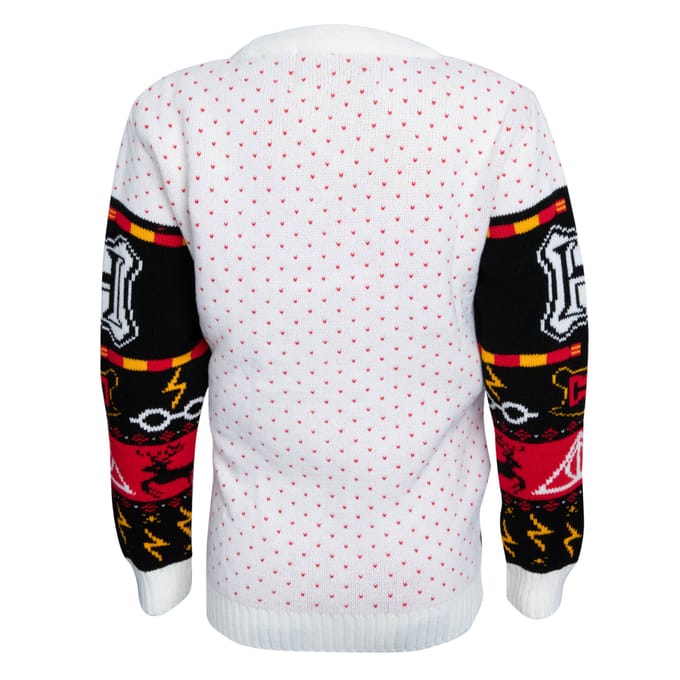 Harry Potter Kids Christmas Knitted Jumper - Red - M