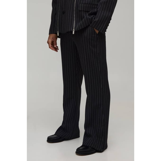 Getailleerde Uitlopende Pantalon Met Ritsdetail | Black | Size 32
