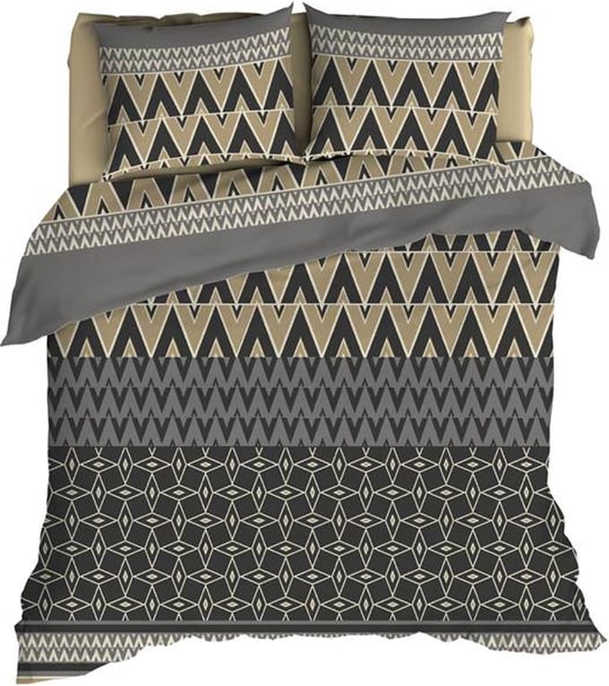 Romanette Chamonix Dekbedovertrek - Extra breed - 260x200/220 cm - Antra