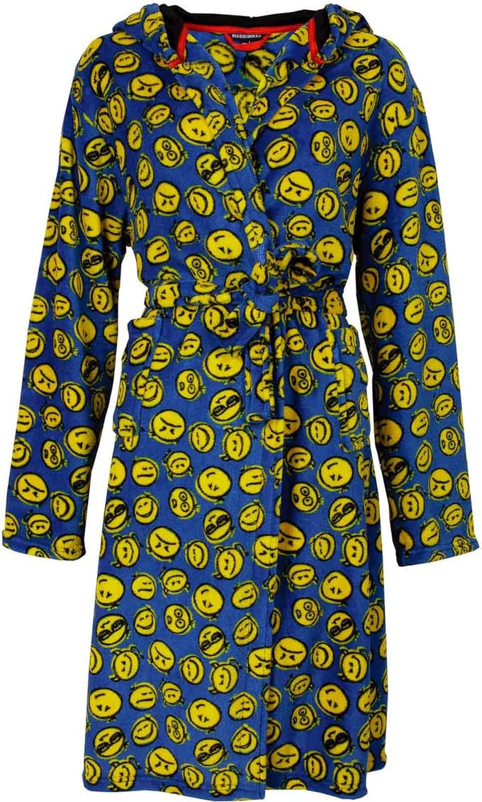 Blue Docks Jongens Badjas - Kamerjas - Smiley - Fleece - Maten: 152