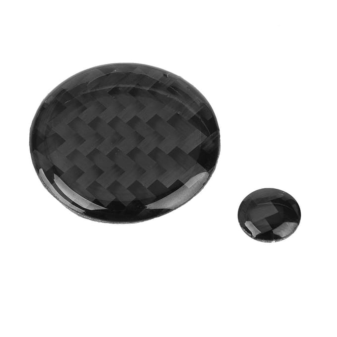 2 Stuks Echte Koolstofvezel Volumeknop Cover Sierlijst voor Mazda CX5 20172018 black
