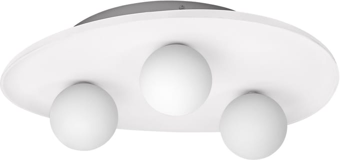 OSRAM Decor Plaster Nest decoratieve plafondlamp van gips, 3-lamps, met G9-stekkervoet, IP20, wit