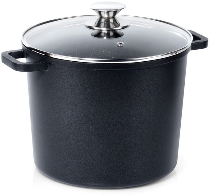 Orion GRANDE - Hoog Granieten Pan - 7,6 l - Glazen Deksel - Antikleef