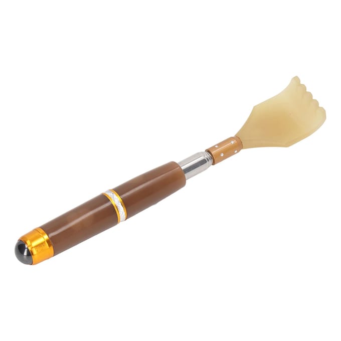 Uitschuifbare Rugkrabber Handmatig Lange Steel Massagetool Praktisch Cadeau voor Hoofd Nek Voet Rug brown