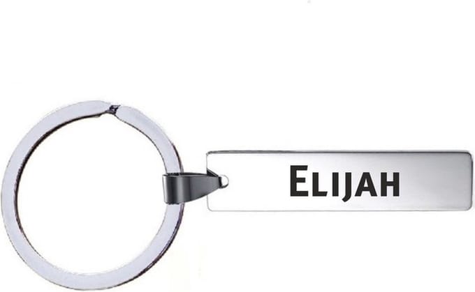 Sleutelhanger Met Naam - Elijah - RVS