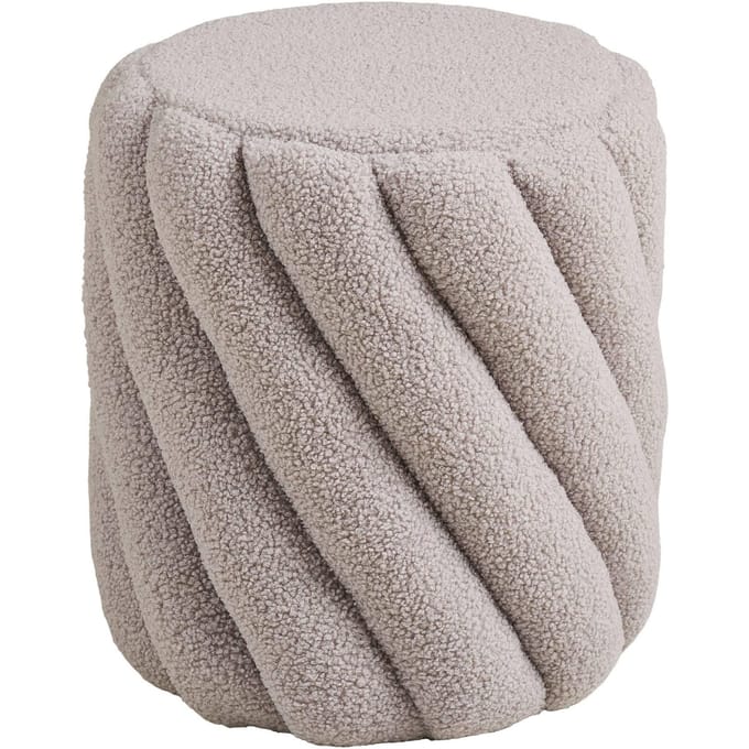 House Nordic Sana Poef Grijs Bouclé
