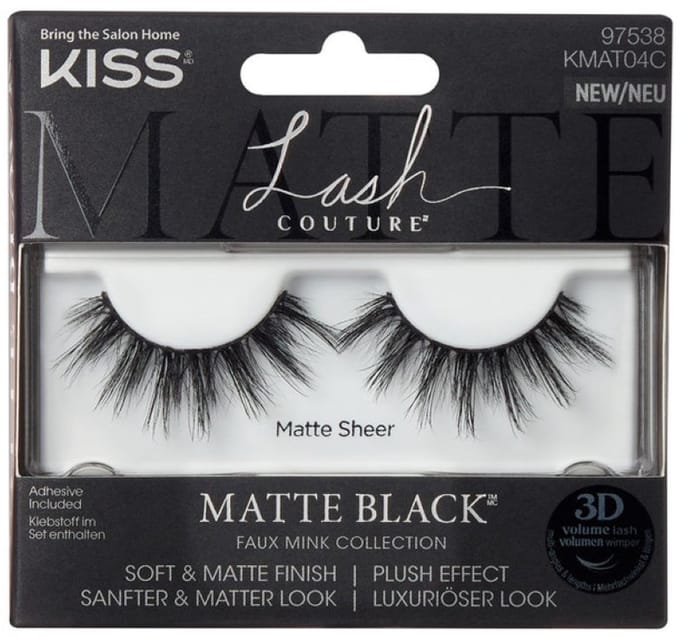 Matte Sheer Kiss - Nepwimpers - Zwart, Natuurlijk Uiterlijk