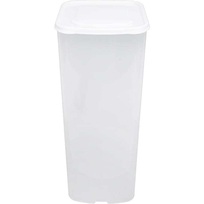 Broodopbergcontainer Plastic Transparant Ruimtebesparend Multifunctioneel met Deksel Broodbewaarder voor L white