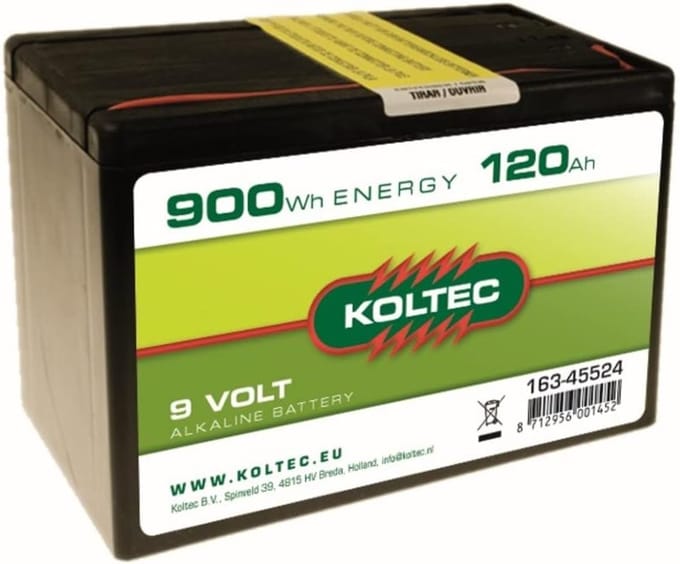 9 Volt Batterij - Alkaline Batterij - Omheining Voeden - Hoge Capaciteit - 120 Ah - Niet van toepassing