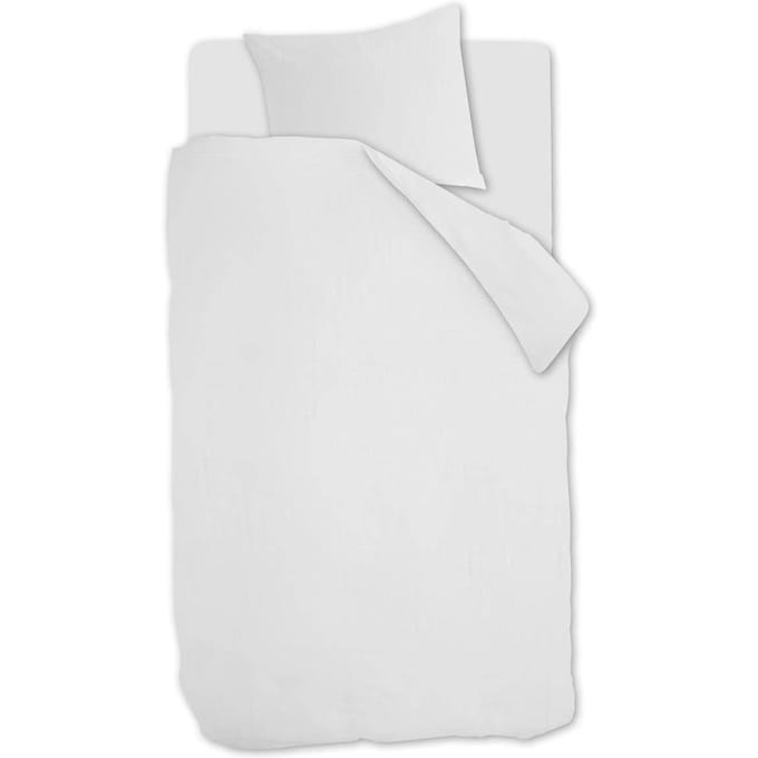 Beddinghouse Pure dekbedovertrek - Effen - Eenpersoons - 140x200/220 cm - Wit