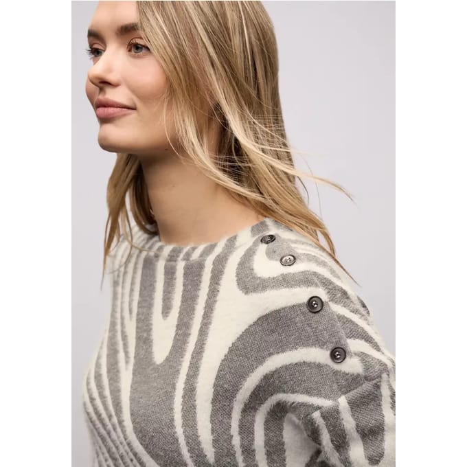 Shirt met zachte gebreide look