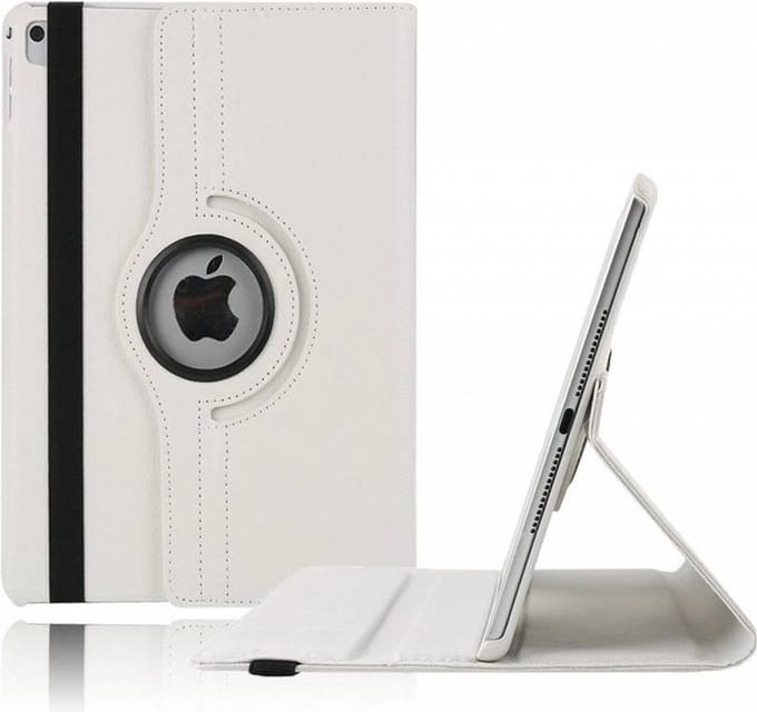 Ntech Apple iPad 9.7 (2018) Hoes Case Cover 360° draaibaar Multi stand Wit