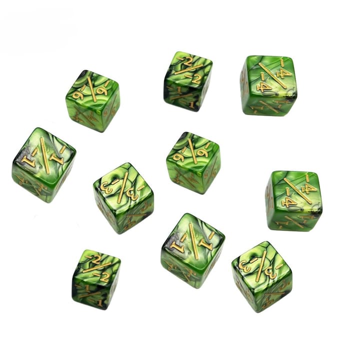 10 Dobbelsteen Teller Token Dobbelstenen D6 Dobbelstenen Compatibel met Kaartspel Accessoires