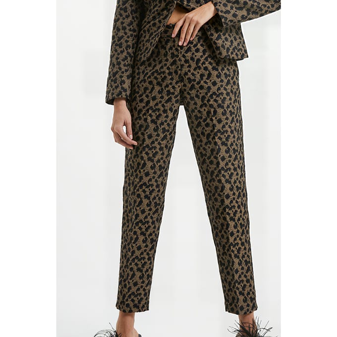 French Connection Estella Jacquard Trousers Black Größe: 10 | Straight Jeans Outlet | Damen | Schwarz