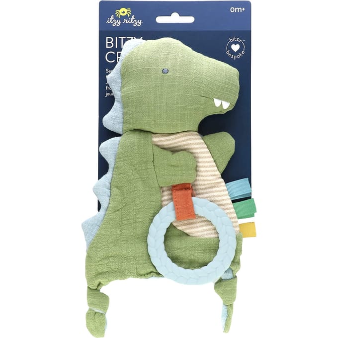 itzy ritzy, Bitzy ritsel, sensorisch ritselspeeltje met tider, 0 maanden en ouder, dino, 1 stuk beige