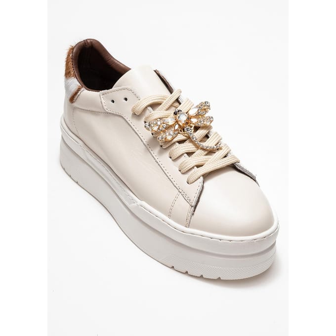 Laren Leren Gesp Sneakers Dames