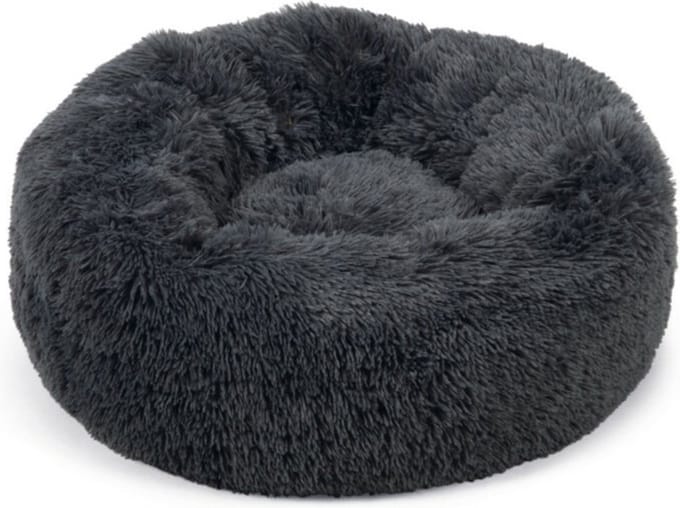 Beeztees Yali - Hondenmand - Pluche - Fluffy - Grijs - Diam. 70 cm