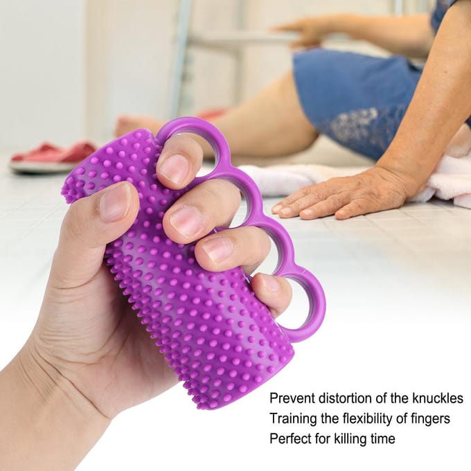 Renforceur de poigne pour rééducation d'hémiplégie post-AVC, exerciseur pour les doigts, exerciseur pour le poignet purple