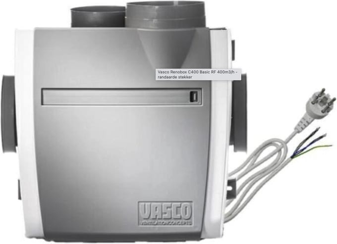 Vasco Basic RF LE ventilatieunit exclusief schakelaar