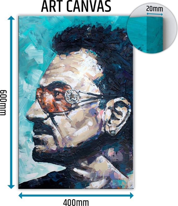 Bono canvas schilderij 40x60 cm