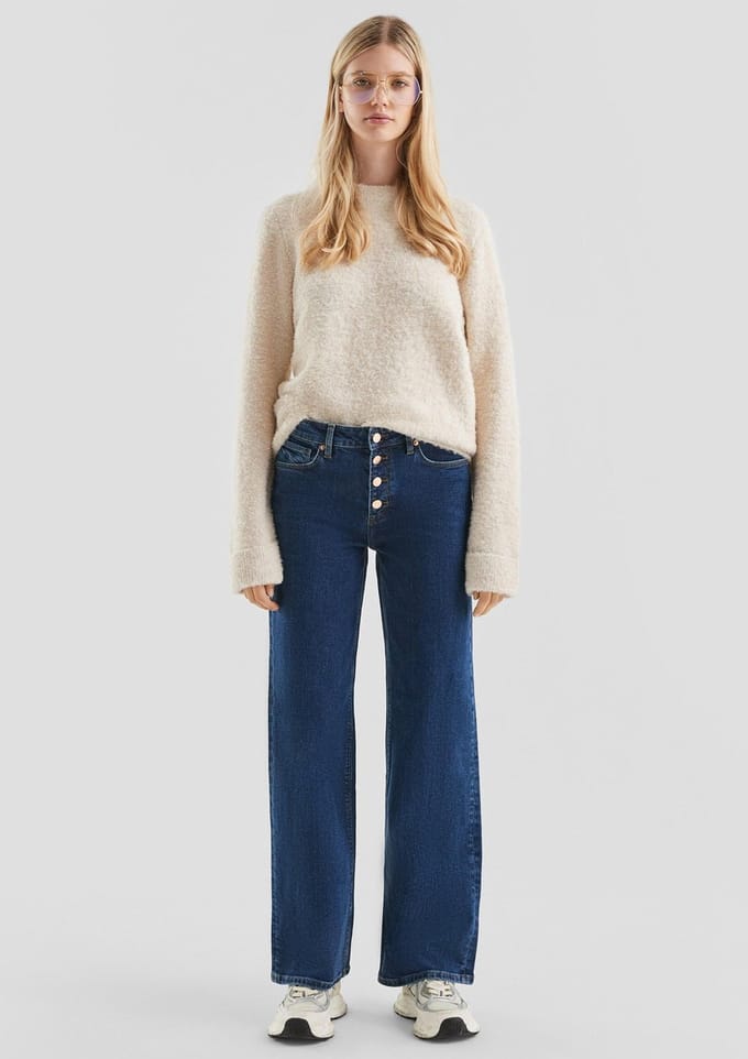 QS - female - Catie jeans / Slim Fit / Hoge taille / Wijde pijpen
