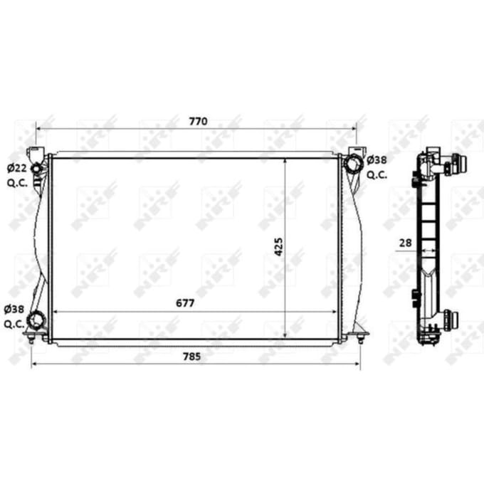 Radiator, motorkoeling NRF 58359