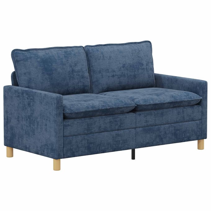 vidaXL - Bank - Blauw - 156 - x - 81 - x - 87,5 - cm - Polyester