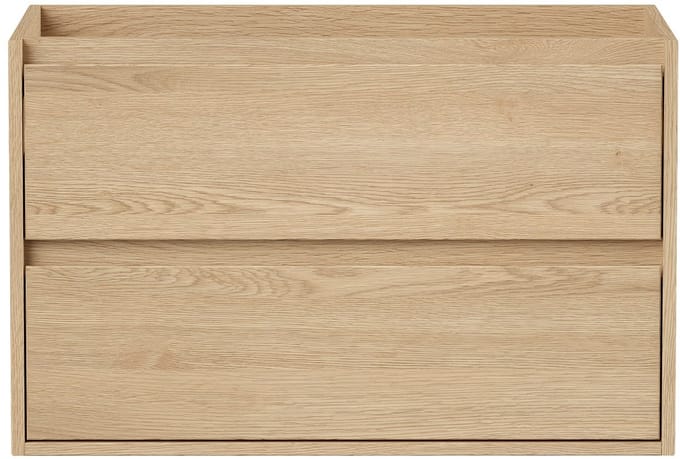 Vente-unique Meubel onder wastafel - Eikenfineer - 80 cm - MILIPAM