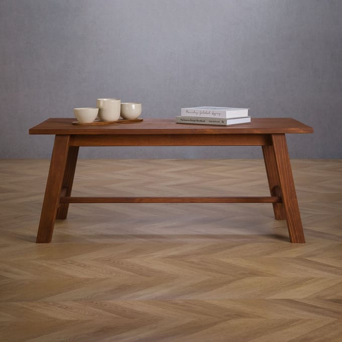 Salontafel LUZERNA van massief hout - donkerbruin