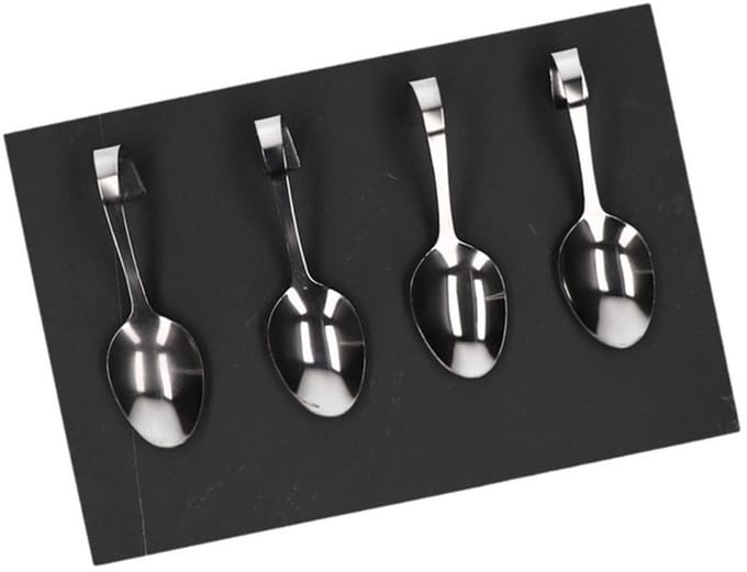 Cosy&Trendy Amuse serveerplank - 30 cm - met lepels 13 cm