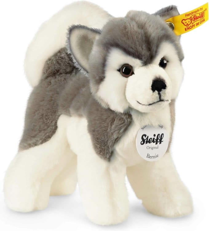 Staande Husky knuffel 17 cm Steiff Bernie