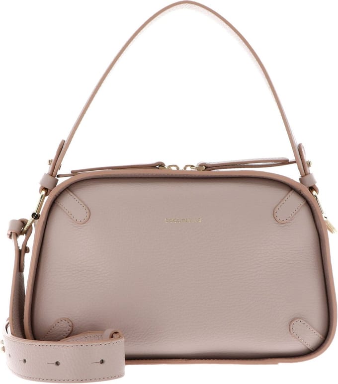 COCCINELLE Leren Handtas Schoudertas Maleta Handbag Rosette Beige