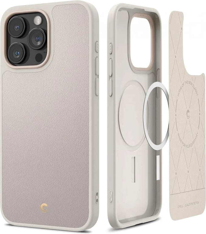Spigen Cyrill Kajuk iPhone 15 Pro Max Hoesje MagSafe Back Cover Cream