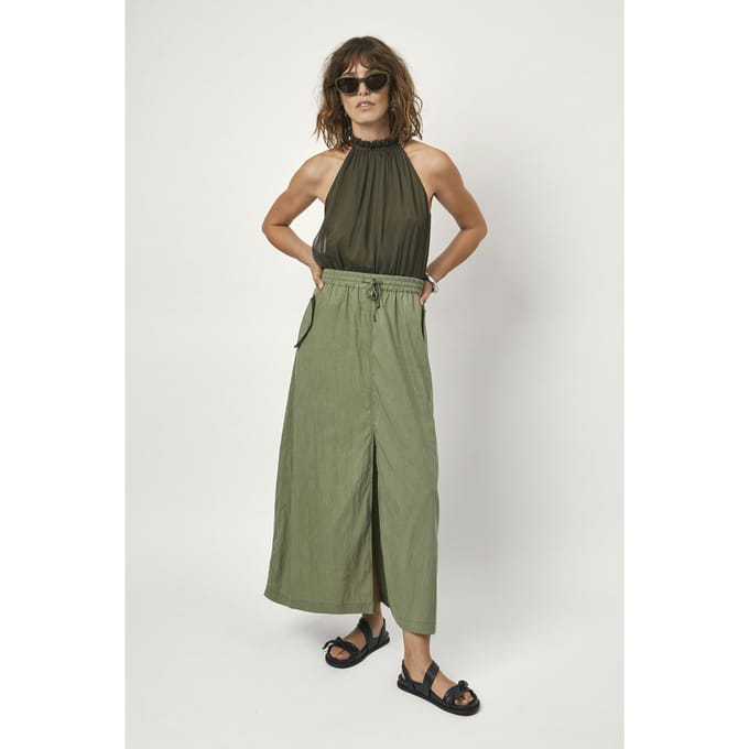 Dante6 Clive Parachute Cargo Skirt Thyme Green Größe: 36 | Midiröcke Outlet | Damen | Grün