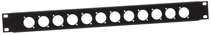 Adam Hall 877213 paneel voor 12 XLR aansluitingen 1U