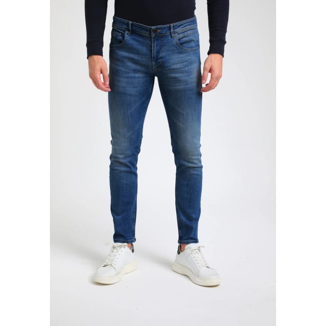Gabbiano - Pacific - Heren Slim-fit Jeans - Mid Blue