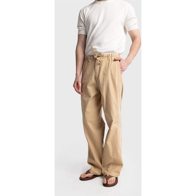 Heren Katoenen Poplin Rechte Pantalon