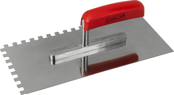 Werkzeyt Plakspaan RVS – 8x8mm Getand – 280x130mm