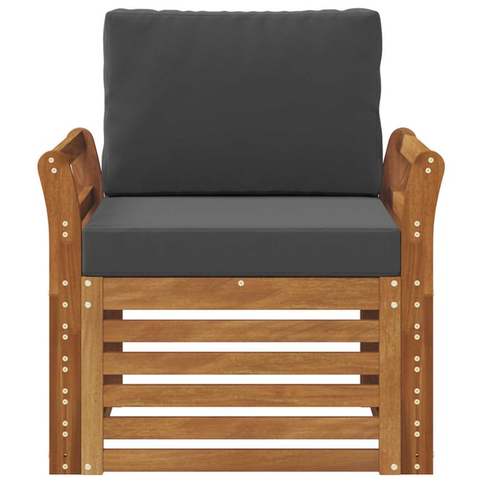 vidaXL - Buiten - bank - set - Massief - Acacia - Hout - en - Polyester