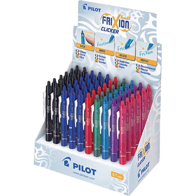 Rollerpen PILOT friXion clicker medium assorti