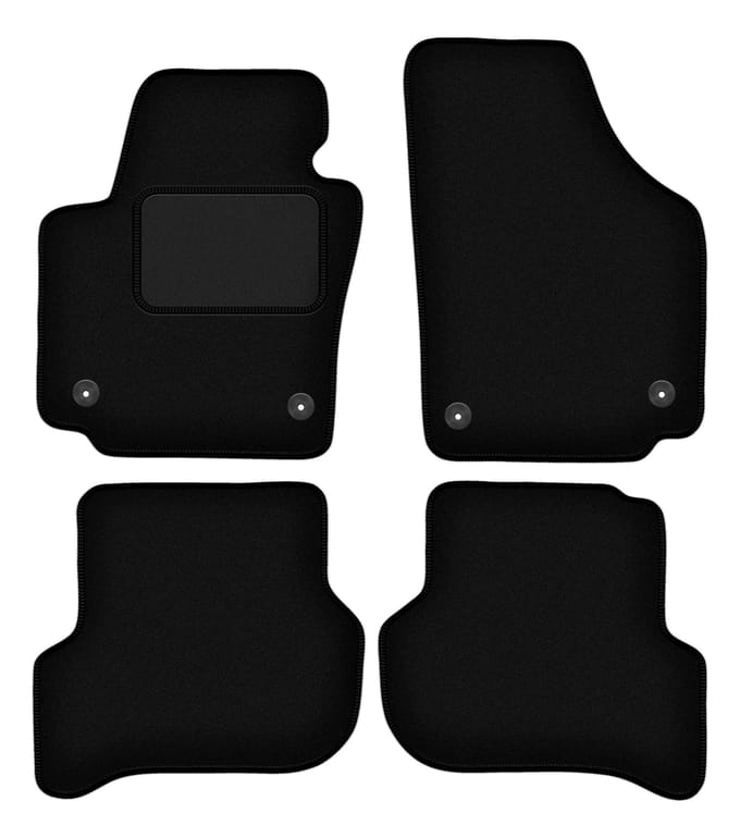 Zwarte veloursmatten voor: Seat Altea minivan (08.2008-2015)