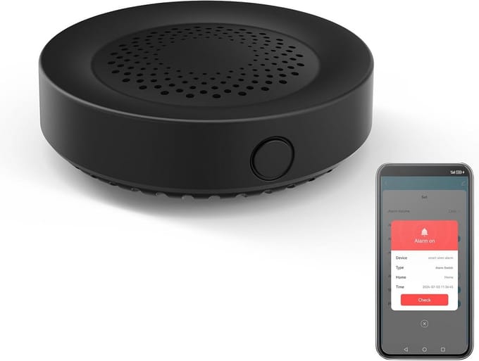 Slimme WiFi Sirene met Bewegingssensor en App Bediening Luid Geluid