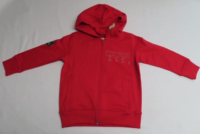 Gilet - Unie - Rood - Kap - Rits - 2 jaar 92