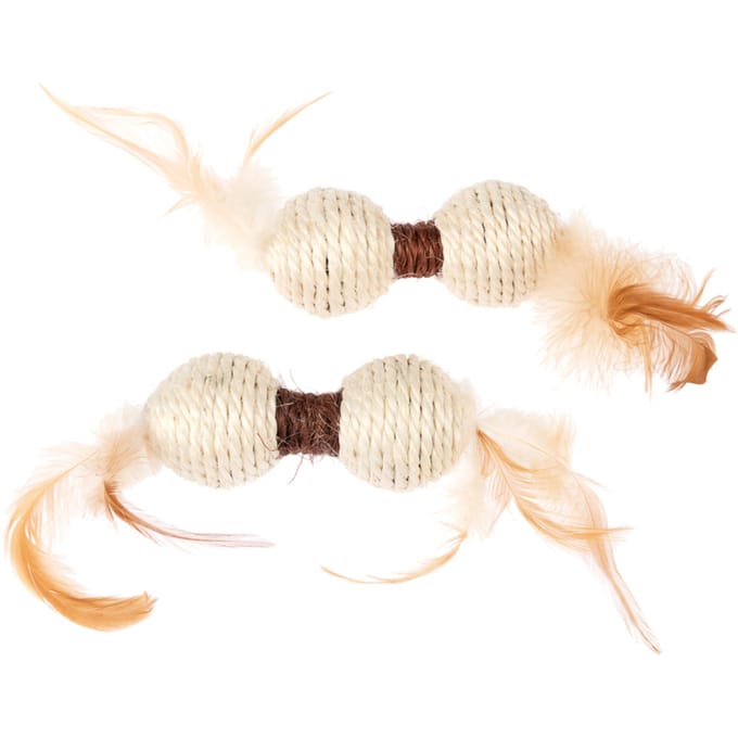 TIAKI Kattenspeelgoed Sisal Halterset - 2 Stuks