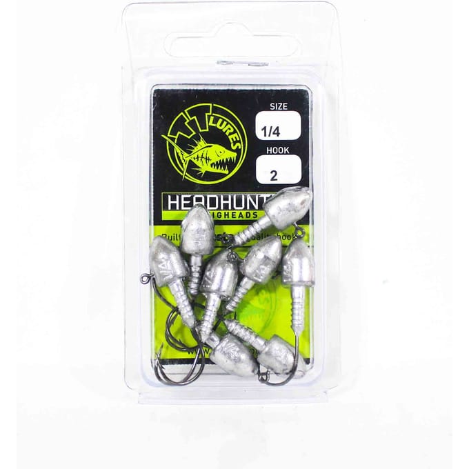 Tackle Tactics TT Head Hunter Jig Head 1/4 oz 2 8/verpakking (1227) black