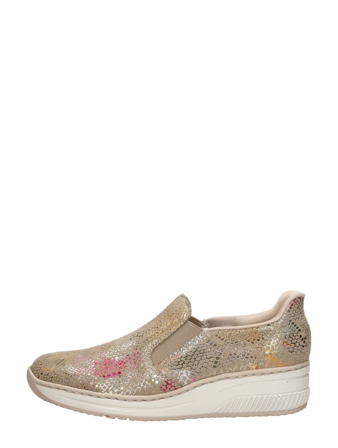 Rieker Instappers beige Synthetisch - Dames - Maat 36