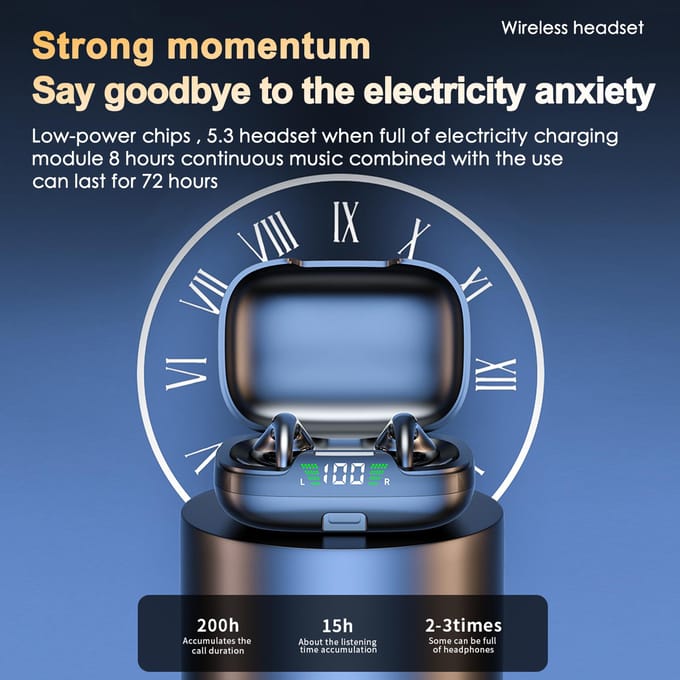 clip-on oor JR03 echte koperen ring laag energieverbruik en niet-sensorisch dragen BT-headset