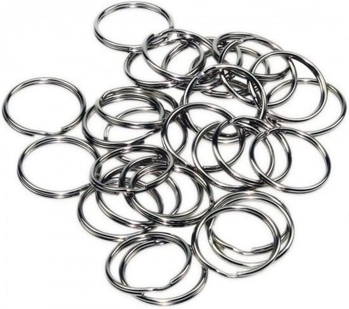 Benson Sleutelringen - 60x - metaal - 30x 24mm / 30x 30mm